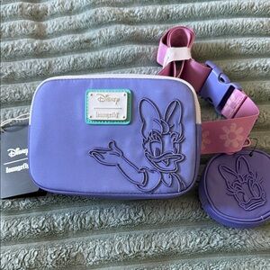 Loungefly Purple Daisy Duck Crossbody Bag and Coin Purse